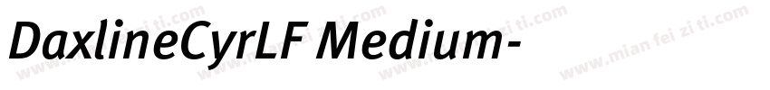 DaxlineCyrLF Medium字体转换